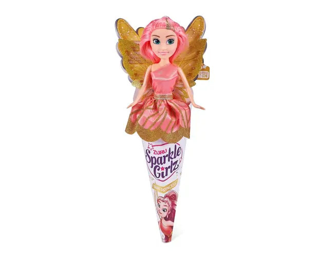 Papusa Zana cu par roz, Sparkle Girlz, 27 Cm