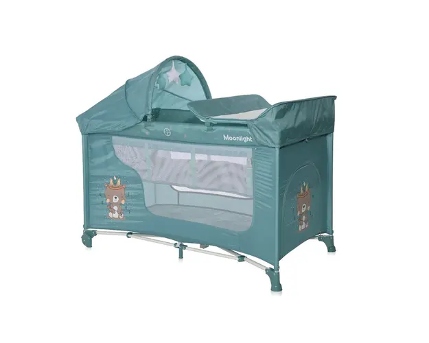 Patut pliabil Lorelli Moonlight Plus, 2 nivele cu accesorii, Arctic Indian