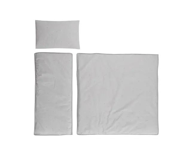 Set lenjerie pentru carucior, de iarna, Lorelli, Bumbac Ranforce, 4 piese, Grey Sky