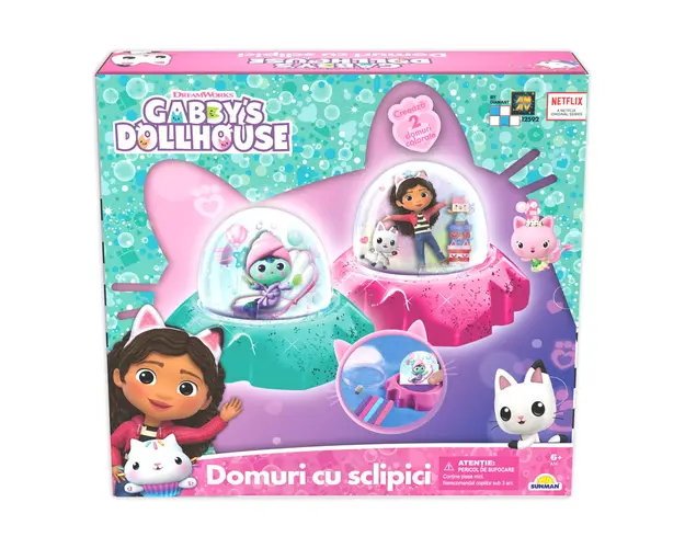Set de creatie, Gabbys Dollhouse, Glob cu sclipici