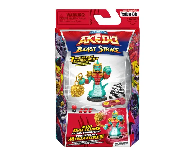 Figurina cu accesorii, Akedo, Beast Strike, Seahorn, S5