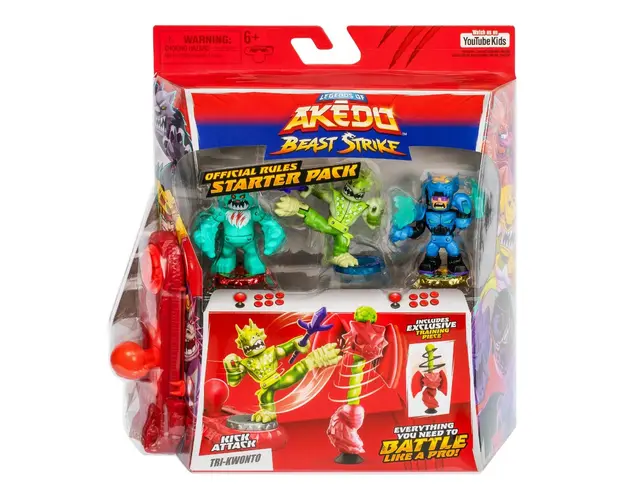 Set 3 figurine, Akedo, Beast Strike, Starter Pack, Tri-Kwonto, S6