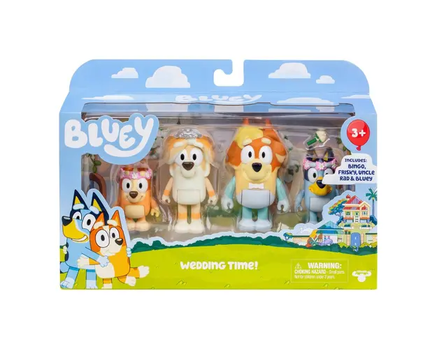 Set 4 figurine, Bluey, Wedding time