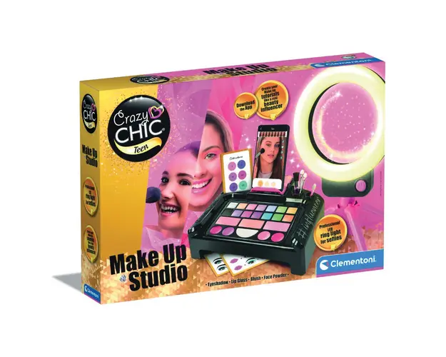 Studioul de make-up cu lampa LED, Clementoni, Crazy Chic, Beauty Influencer