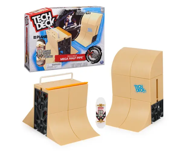 Set mini skateboard cu 2 rampe, Tech Deck, Mega Danny Way, 20137034