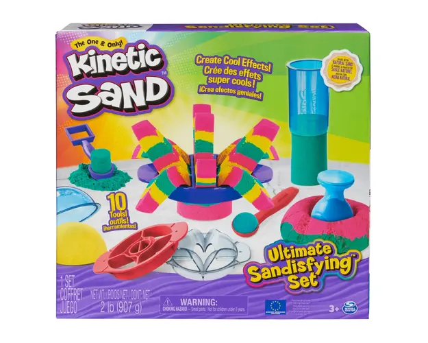 Set de joaca cu nisip si 10 forme de modelat, Kinetic Sand, 20142634