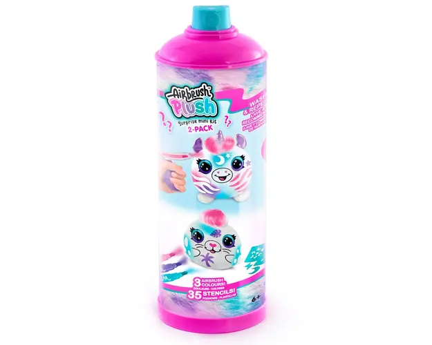Set 2 mini jucarii de plus surpriza, Airbrush Plush, Mini Mystery