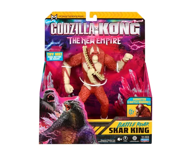 Figurina articulata cu sunete, Monsterverse, Battle Roar, Skar King, 18 cm