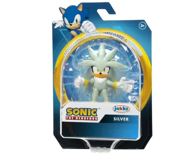 Figurina articulata, Sonic the Hedgehog, Silver, 6 cm