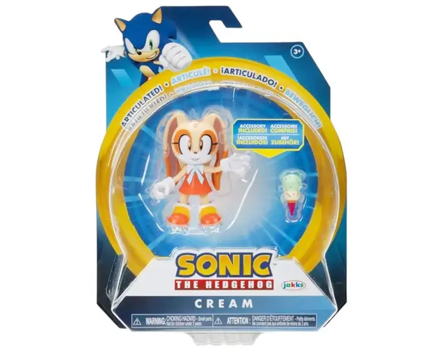 Figurina articulata, Sonic the Hedgehog, Cream, 10 cm