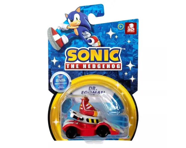Masinuta din metal cu figurina, Sonic the Hedgehog, Dr. Eggman, 1:64