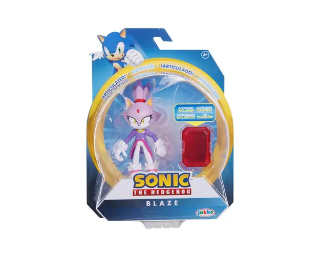 Figurina articulata cu accesoriu, Sonic the Hedgehog, Blaze, 10 cm