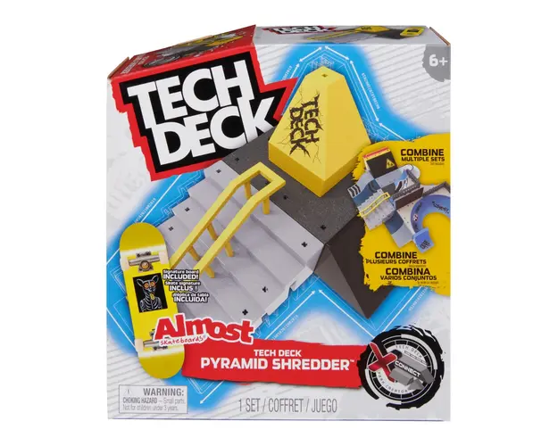 Set mini skateboard cu rampa, Tech Deck, Pyramid Shredder, 20144257