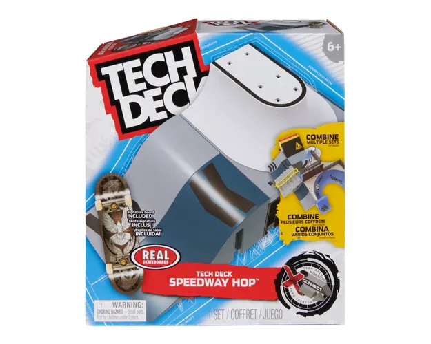 Set mini skateboard cu rampa, Tech Deck, Speedway Hop, 20144256