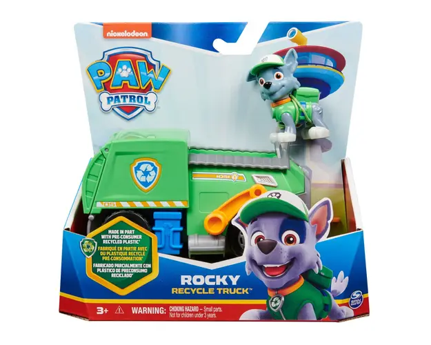 Masinuta cu figurina Paw Patrol, Camionul de gunoi al lui Rocky, 20144470