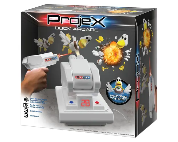 Consola de jocuri cu proiector si 1 blaster, Laser X, ProjeX Duck Arcade
