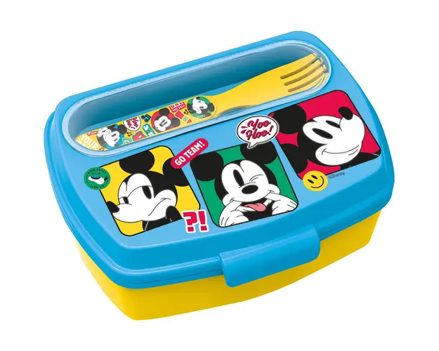 Caserola de pranz cu tacamuri, Stor, Mickey Mouse
