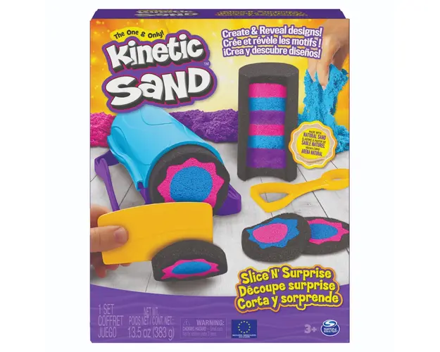 Nisip kinetic cu forme de modelat, Kinetic Sand, Slice and Surprize, 20135723