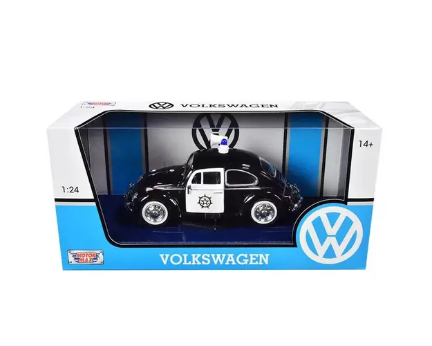 Masinuta de Politie Motormax, Volkswagen Beetle 1966, 1:24