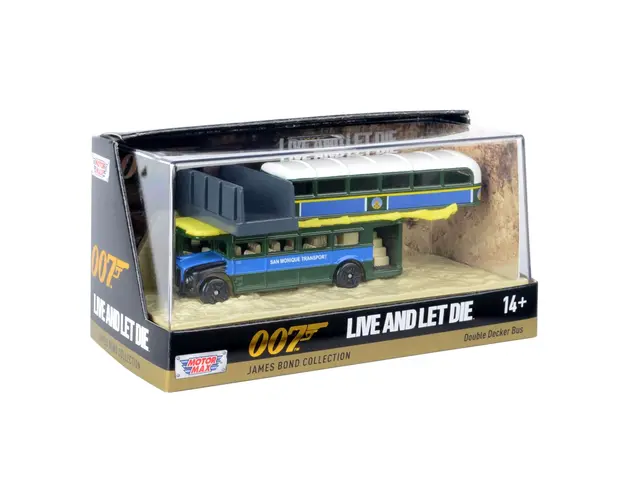 Autobuz Motormax, Double Decker Bus James Bond, 1:64