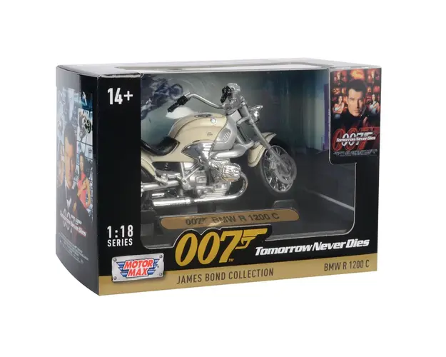 Motocicleta Motormax, BMW R 1200 C James Bond, 1:18