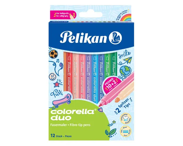 Set 12 carioci, Pelikan, Colorella Duo, C407