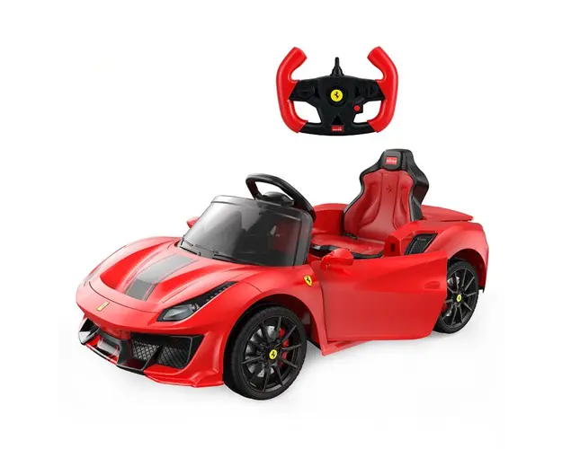 Masinuta electrica cu telecomanda, Rastar, Ferarri 488 Pista, 12V, Rosu