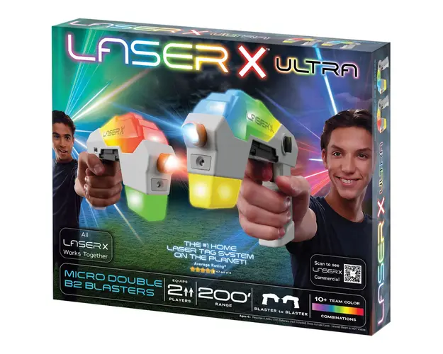 Set Micro Double Blasters B2, Laser X Ultra, 60 metri
