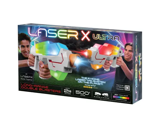 Set Long-Range Double Blasters, Laser X Ultra, 150 metri