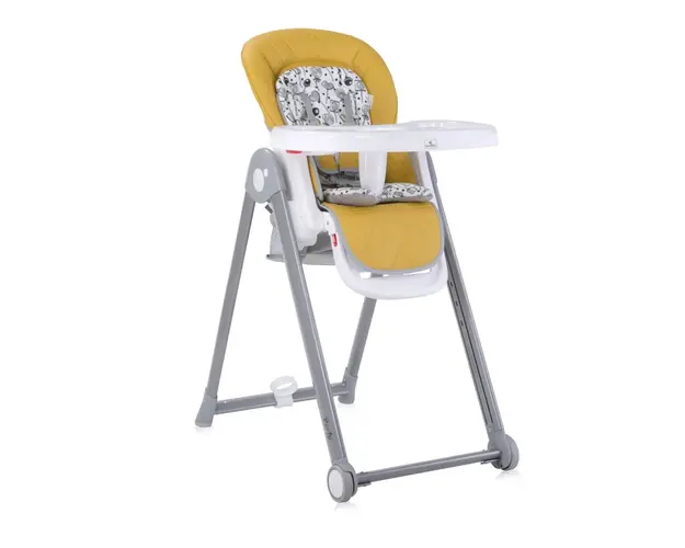 Scaun de masa reglabil, Lorelli Party, cadru din aluminiu, Lemon Curry Leather