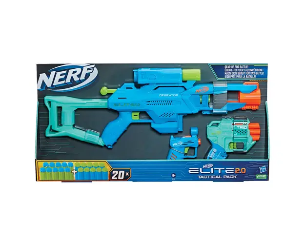 Blaster Nerf cu 20 sageti din spuma, Elite 2.0 Tactical Pack