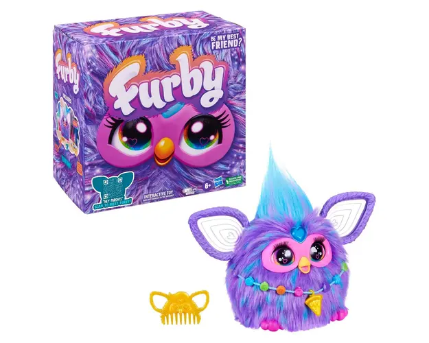 Jucarie de plus interactiva, Furby, Purple, 15 cm
