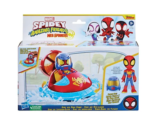 Set figurina cu vehicul, Spidey cu Hover Spinner, F72525