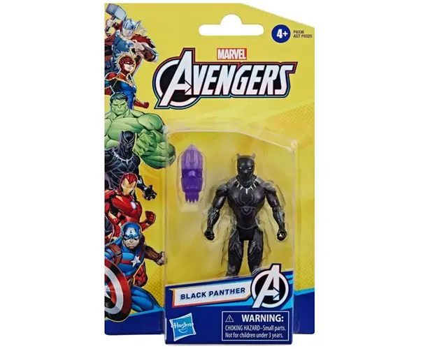 Figurina si accesoriu, Marvel Avengers, Black Panther, 10 cm