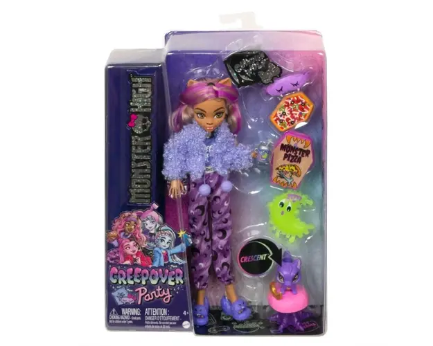 Papusa Clawdeen , Monster High, Creepover Party, HKY67