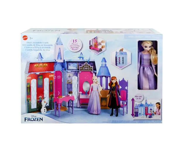 Set de joaca cu papusa, Disney Frozen, Castelul din Arendelle, HLW61