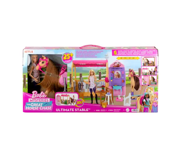 Set de joaca cu papusa, Barbie Mysteries, The Great Horse Chase, HXJ44