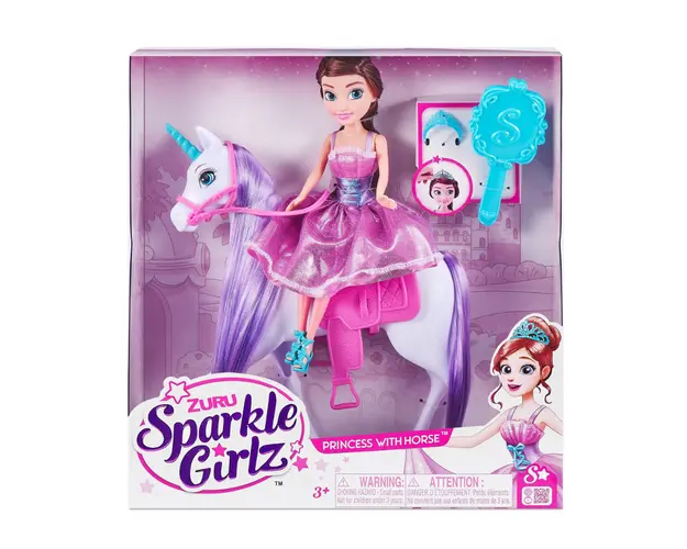 Set de joaca Sparkle Girlz, Papusa cu Unicorn 