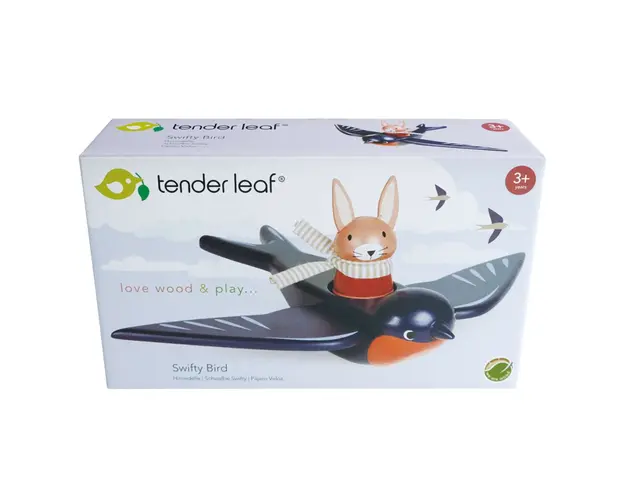 Randunica Swifty din lemn premium, Tender Leaf Toys