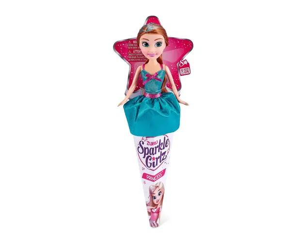 Papusa printesa Sparkle Girlz, Albastru, 27 Cm