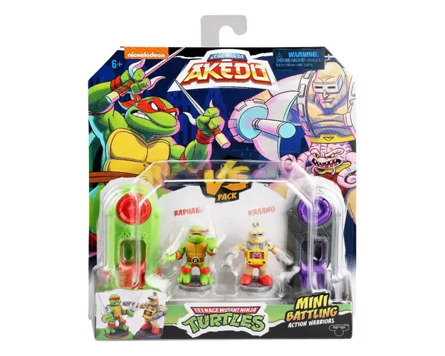 Set 2 figurine Testoasele Ninja, Akedo, Raphael Vs Kraang, S1