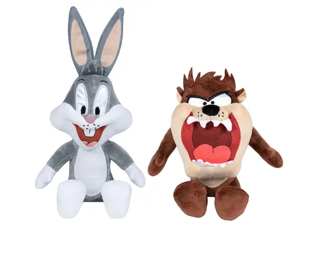 Set 2 jucarii din plus Play By Play, Bugs Bunny, 18 cm si Diavolul Tasmanian, 16 cm