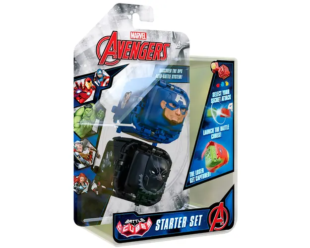Set 2 figurine de lupta Battle Cubes Avengers, Captain America vs Black Panther 