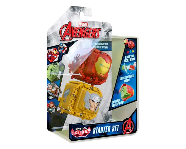 Set 2 figurine de lupta Battle Cubes Avengers, Iron Man vs Thor