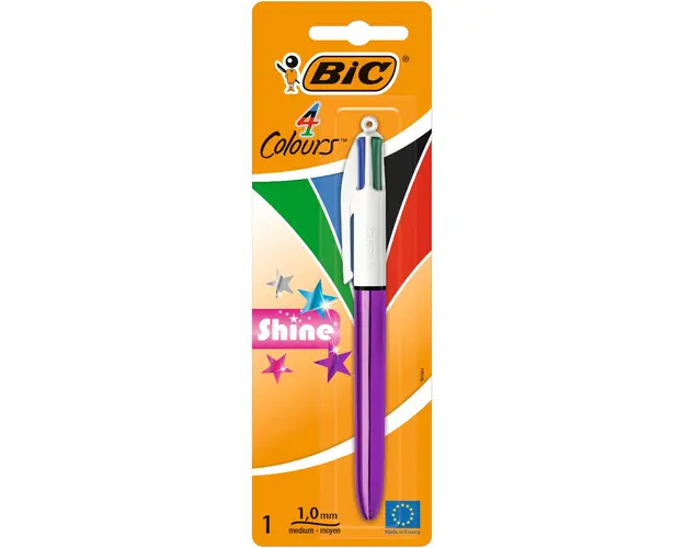 Pix cu 4 culori metalice, Bic Shine, 1.0 mm