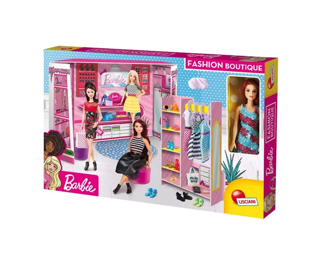 Set de joaca cu papusa Barbie, Lisciani, Fashion Boutique