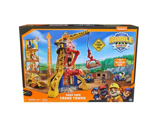 Set de joaca cu macara si figurina, Rubble&Crew, Crane Tower, 6067494