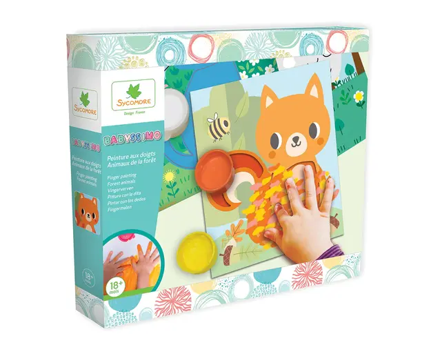 Set de creatie, Sycomore Babyssimo, Picteaza cu degetele, Animale salbatice