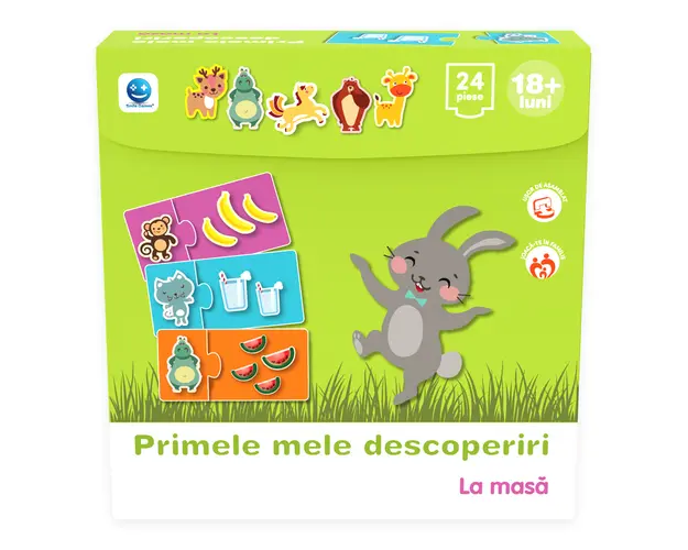 Puzzle Primele mele descoperiri, Smile Games, La masa, 24 piese