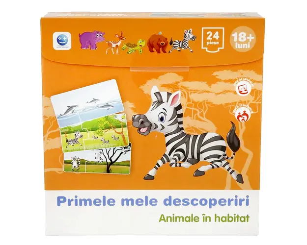 Puzzle Primele mele descoperiri, Animale in habitat